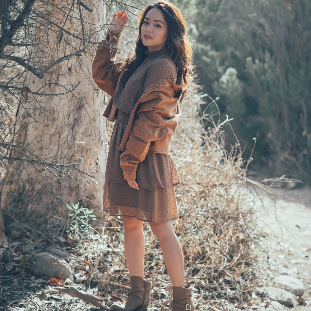Fall season dress and coat set size S